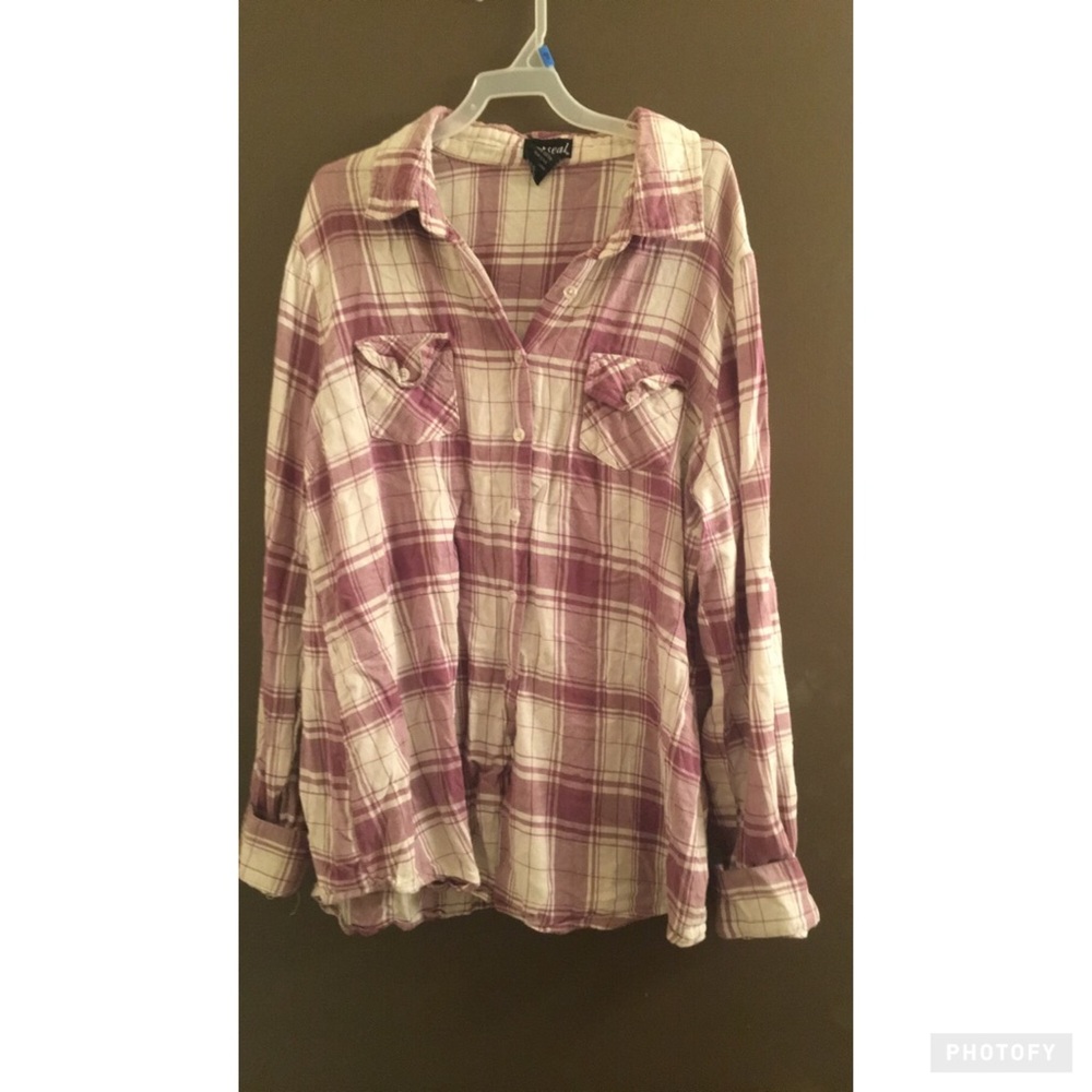 wet seal purple flannel